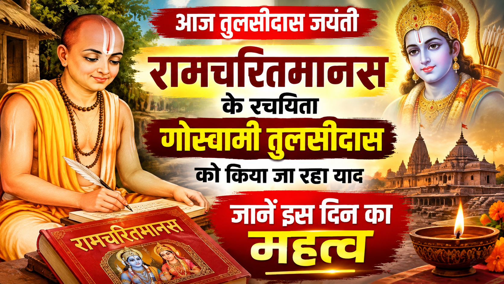 आज तुलसीदास जयंती: रामचरितमानस के रचयिता गोस्वामी तुलसीदास को किया जा रहा याद, जानें इस दिन का महत्व